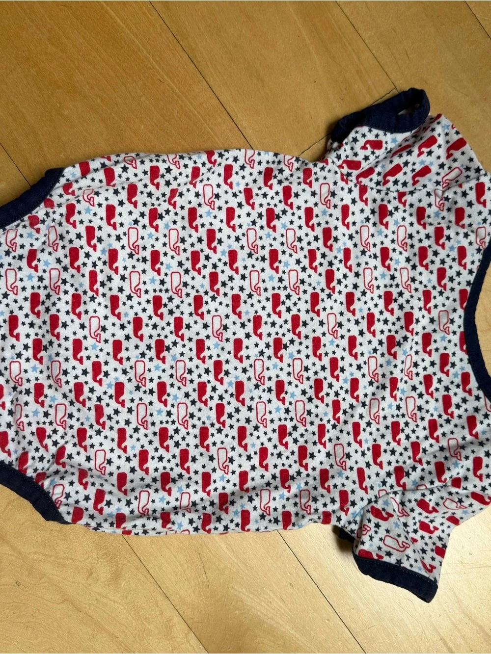 Vineyard Vines x Target Red, White and Blue Navy Whale Print Onesie - 3-6